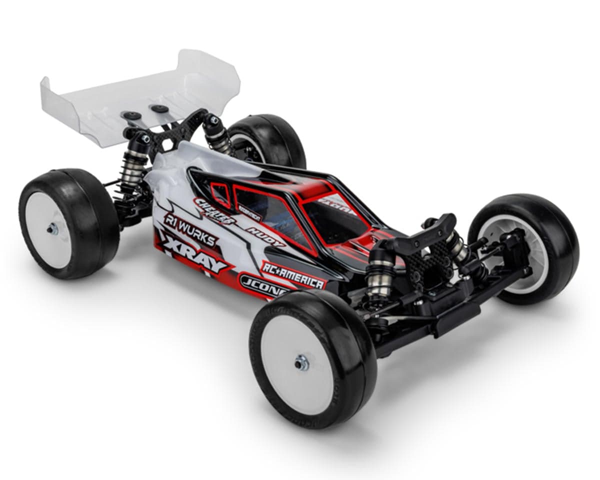 JConcepts XRAY XB2 2024 "P2" Buggy Body w/6.5" Aero Wing (Clear)
