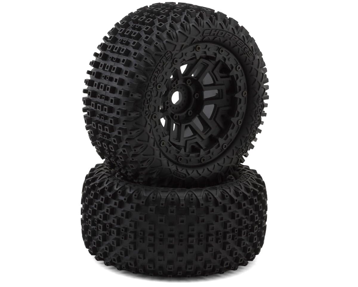 JConcepts Choppers Pre-Mounted Monster Truck Tires (Black) (2) w/17mm Hex