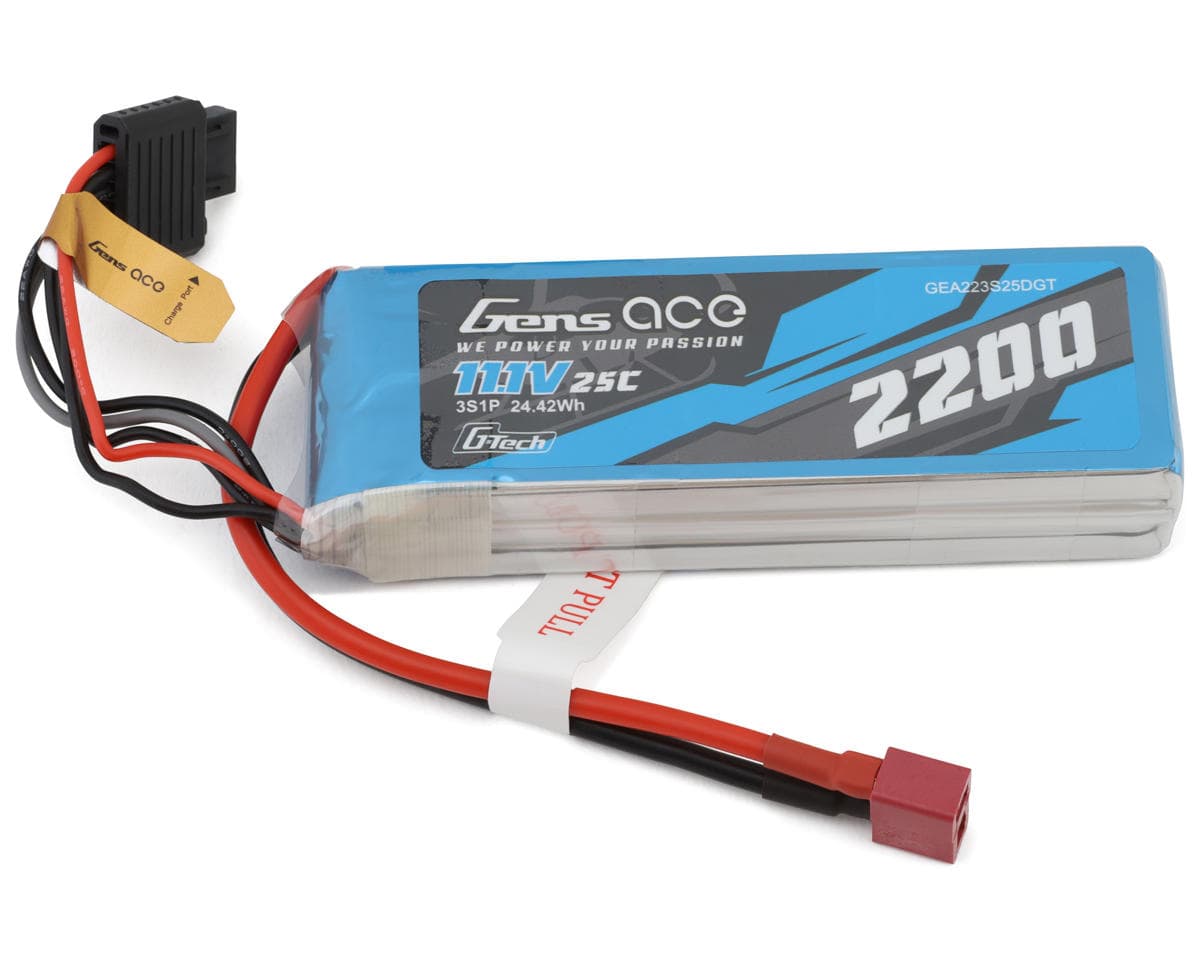Gens Ace G-Tech Smart 3S LiPo Battery 25C (11.1V/2200mAh) w/Deans Connector