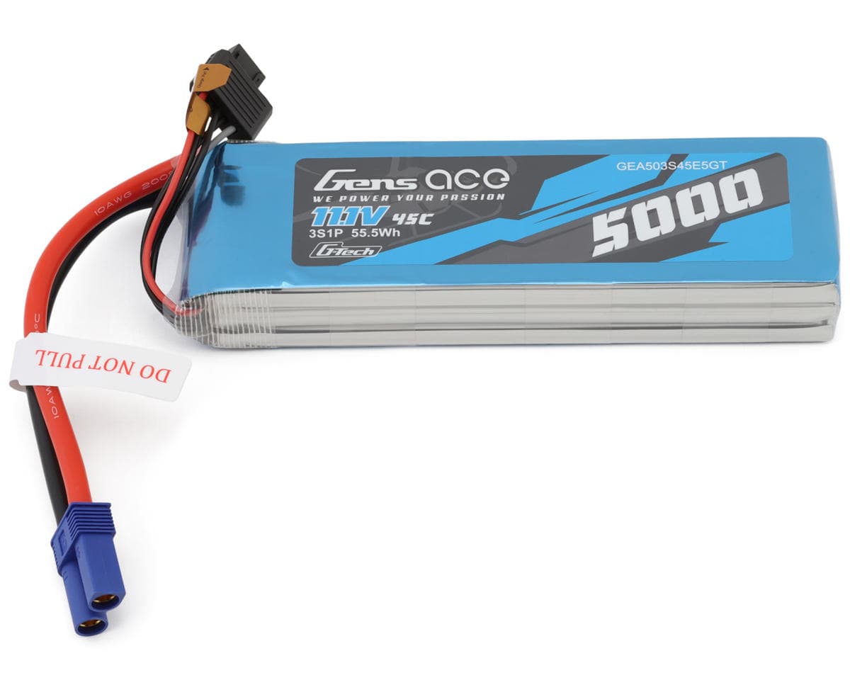 Gens Ace 3S 45C G-Tech Smart LiPo Battery (11.1V/5000mAh) w/EC5 Connector