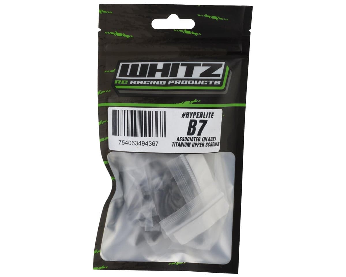Whitz Racing Products AE B7/B7D HyperLite Titanium Deep Socket Upper Screw Kit (Black)