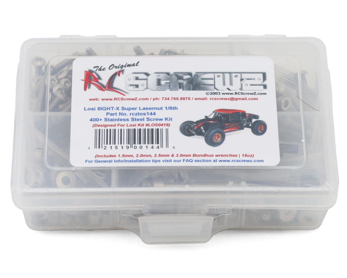RC Screwz Team Losi 8IGHT-X Super Lasernut Buggy Stainless Steel Screw Kit Screw Kit