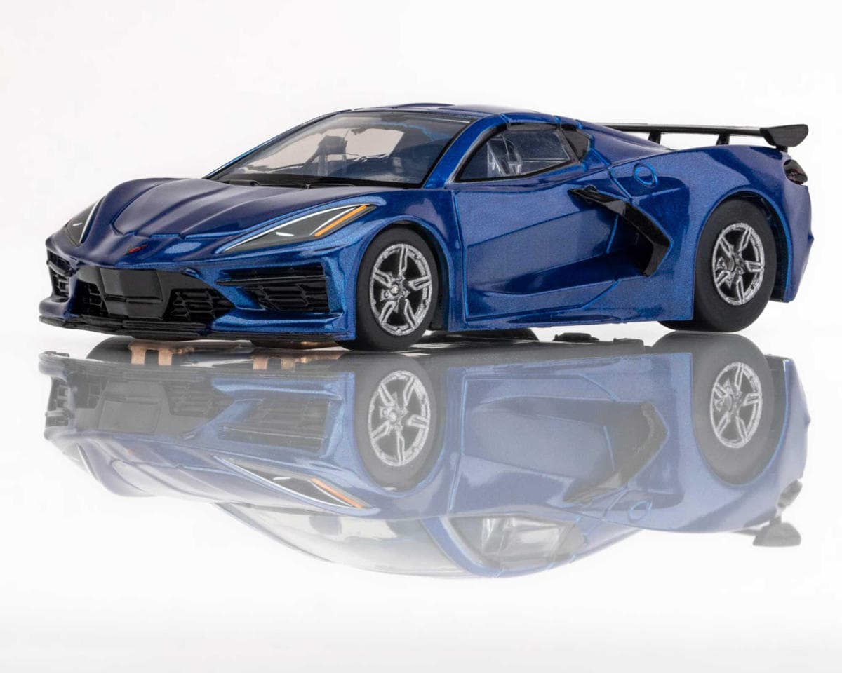 AFX Corvette C8 Riptide HO Slot Car (Blue) (LWB) (Mega G+)
