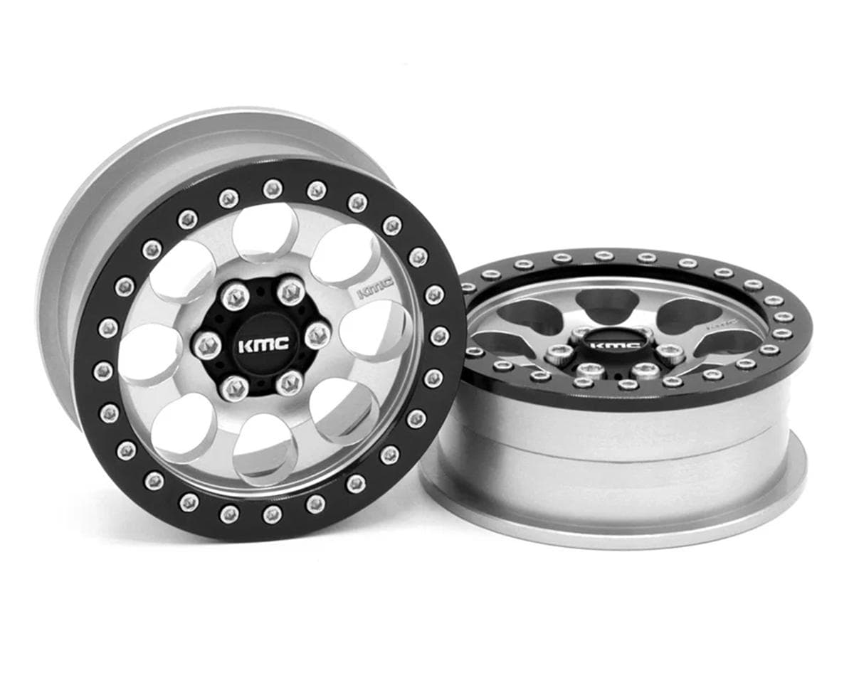 Vanquish Products 2.2" KMC KM237 Riot CNC Aluminum Crawler Beadlock Wheels (Clear) (2)