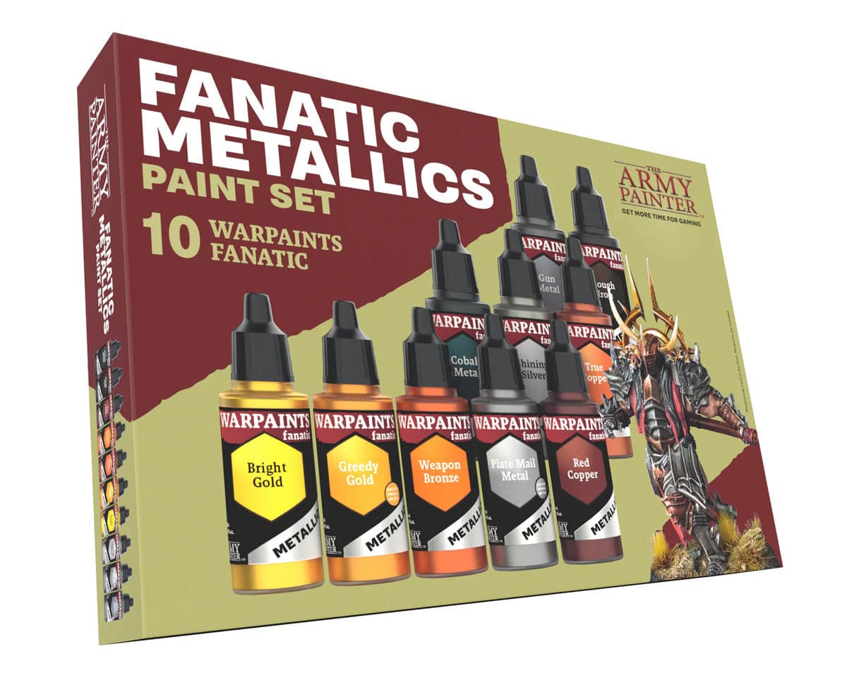 Army Painter Warpaints Fanatic Acrylic Model Paint Set (Metallics)