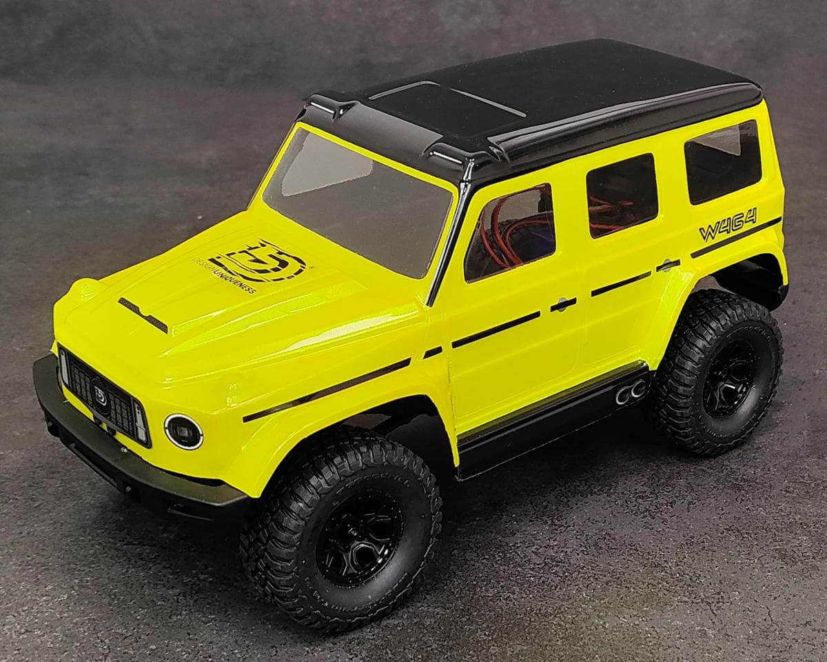 Bittydesign W464 1/18 Micro Crawler Pre-Trimmed SUV Body for Traxxas® TRX-4M® (Clear) w/Clipless Body Mounts & Wing
