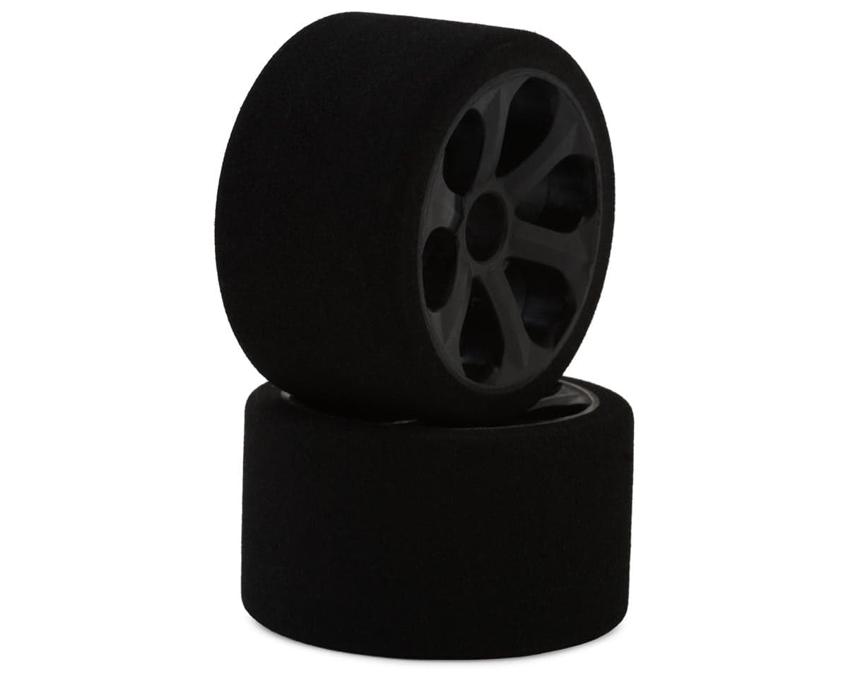 Jaco Prism 1/12 Mounted Foam Front Tires (Black) (2) (XX Blue)