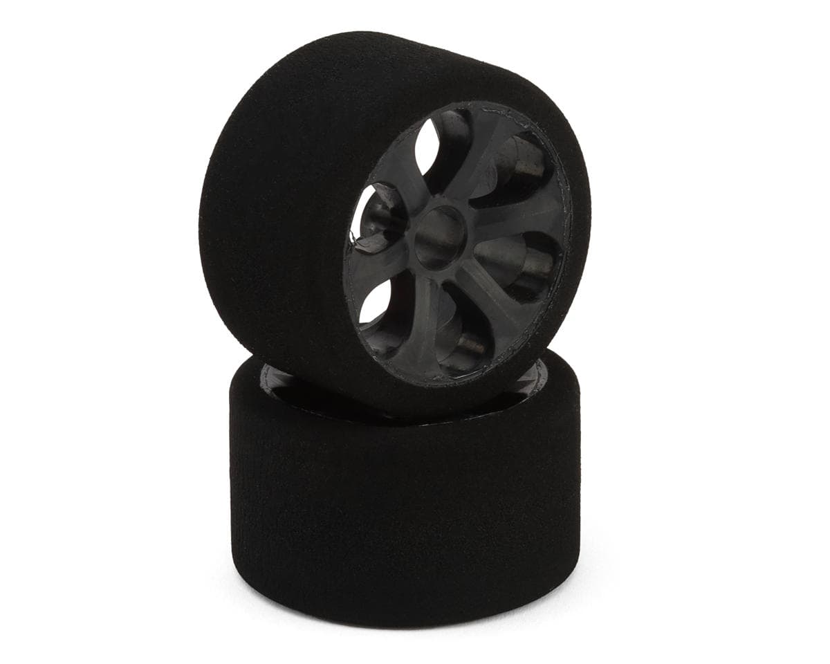 Jaco Prism 1/12 Mounted Foam Front Tires (Black) (2) (XX Pink)