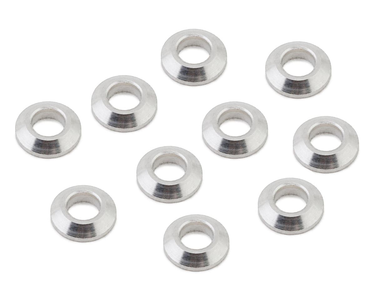 Kyosho 3x6mm Tapered Washer (Silver) (10)