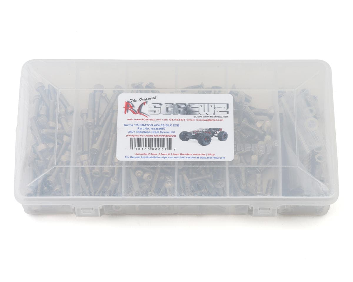 RC Screwz Arrma Kraton 8S BLX EXB 1/5 4x4 Stainless Steel Screw Kit