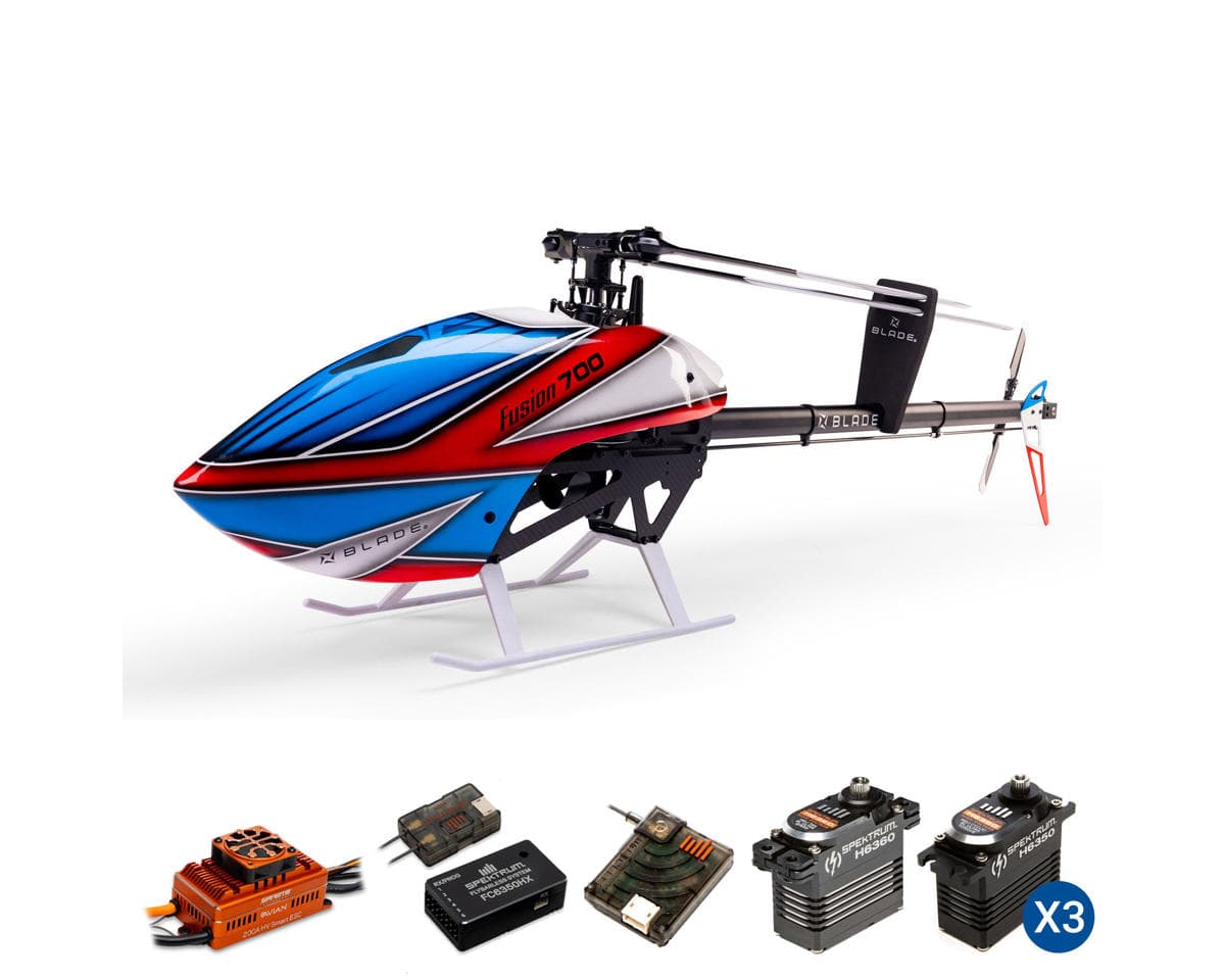 Blade Fusion 700 Electric Helicopter Super High Performance Combo Kit w/Servos, Carbon Blades, Smart ESC, Motor & FBL System