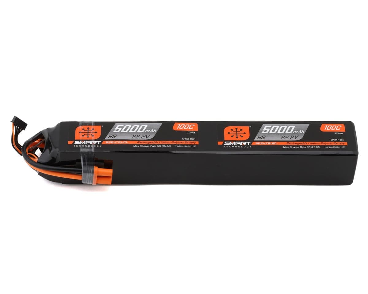 Spektrum RC Dual 6S 100C Smart G1 LiPo Battery Pack (12S) (44.4V/5000mAh) w/IC5 Connectors