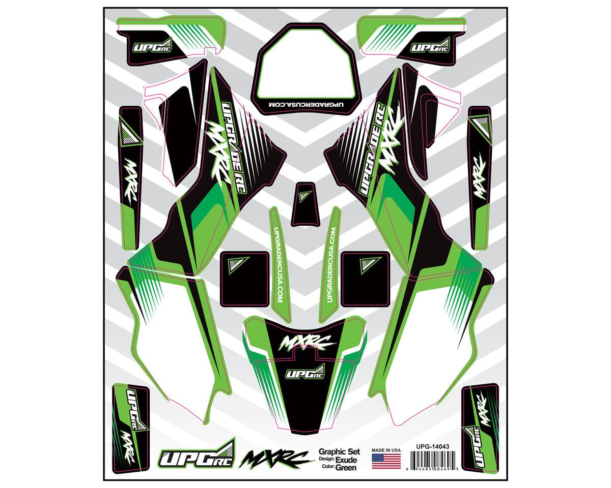UpGrade RC Graphic Set for Losi® Promoto™ MX (Exude) (Green)