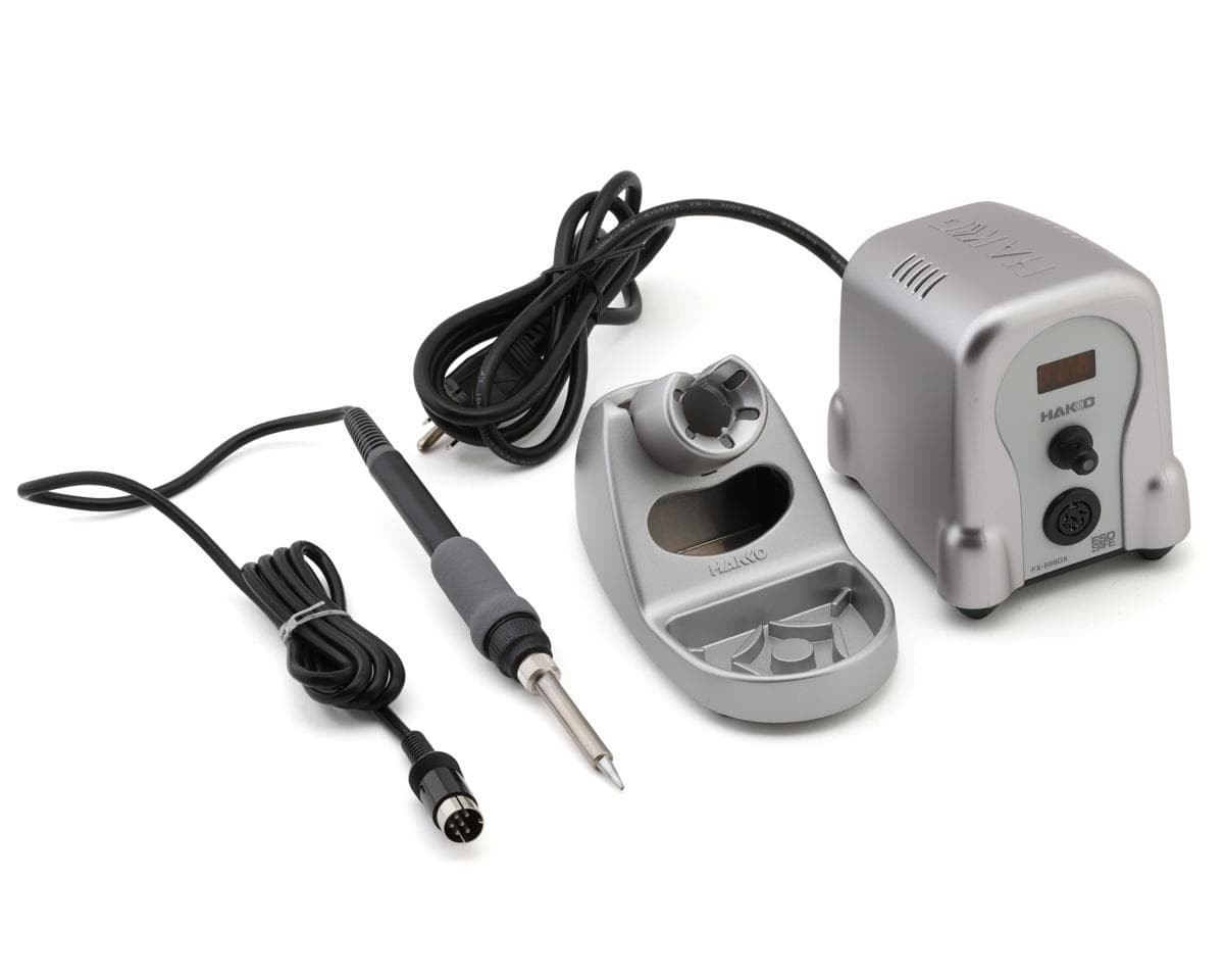 Hakko FX888DX ESD Safe Digital Adjustable Temperature Soldering Iron Station (Silver)