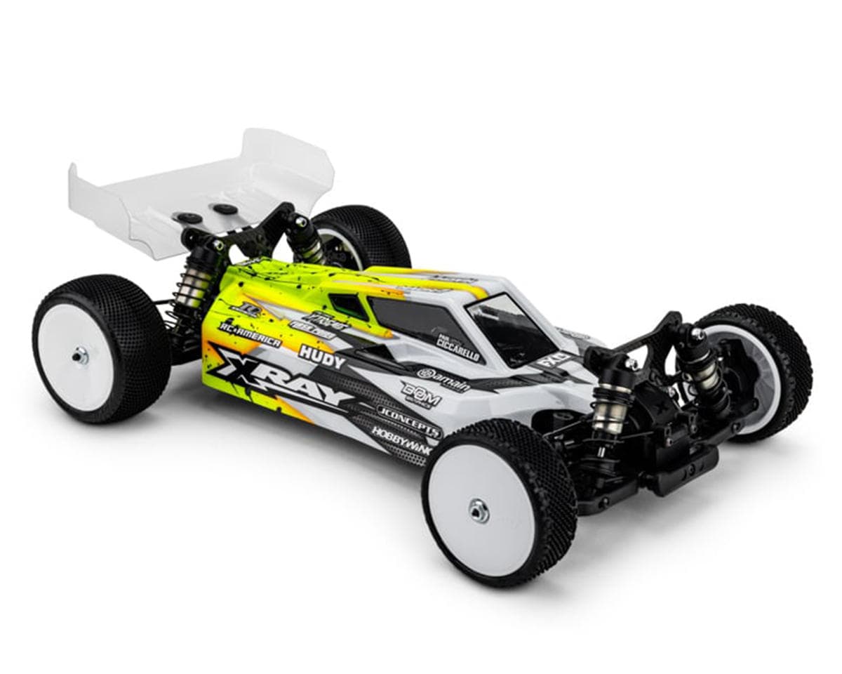 JConcepts XRAY XB4 "S2" 1/10 Buggy Body w/Two Wings (Clear) (Lightweight) (2024/2025/2026)