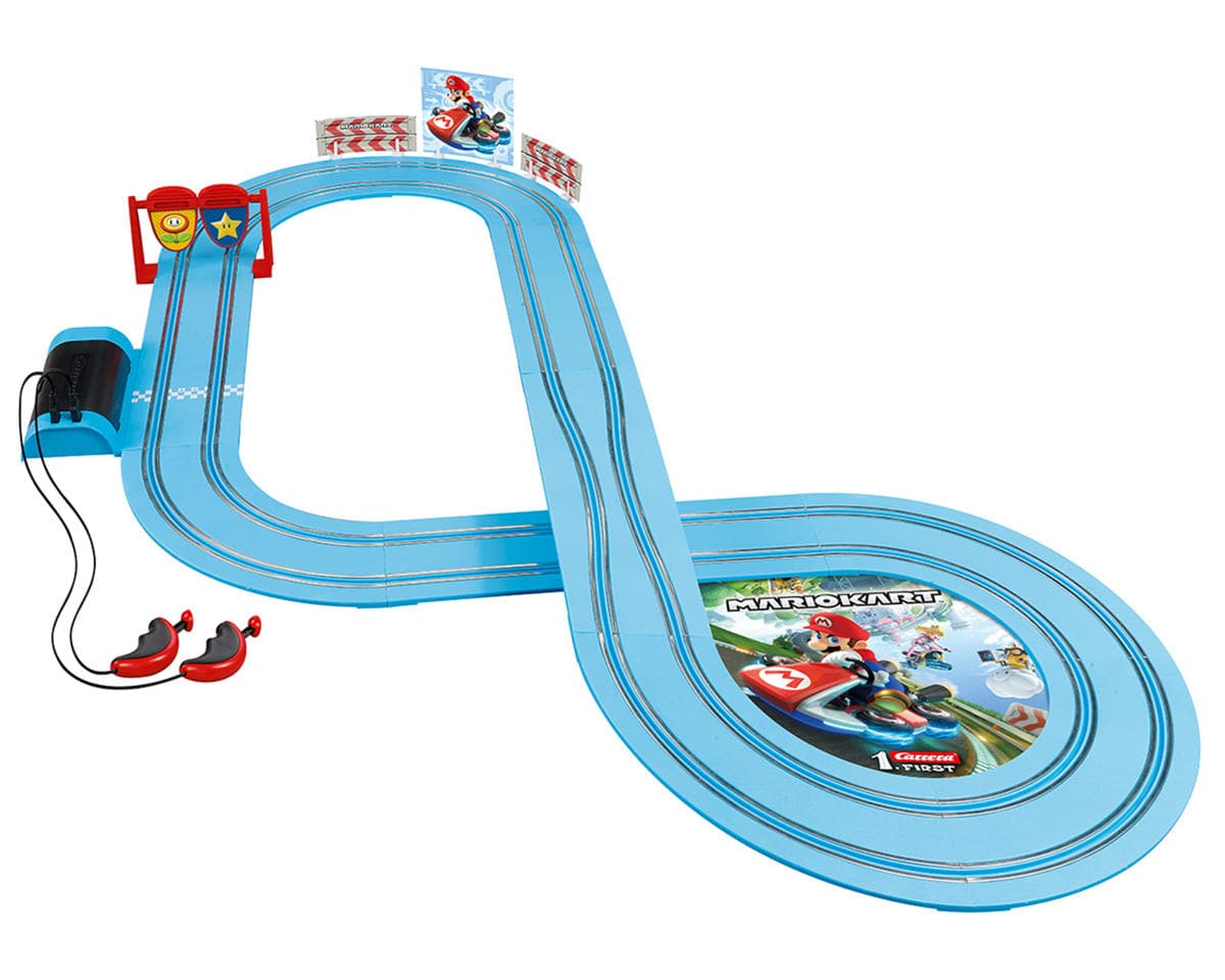 Carrera First Mario Kart Slot Car Racing Track Set (Mario vs Luigi) w/Flippers