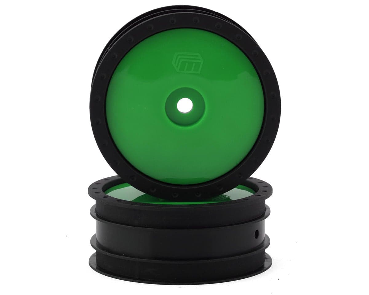 Whitz Racing Products 1/10 Whiplash Front 2.2" Sprint Car Wheel (Green) (2) (12mm Hex)