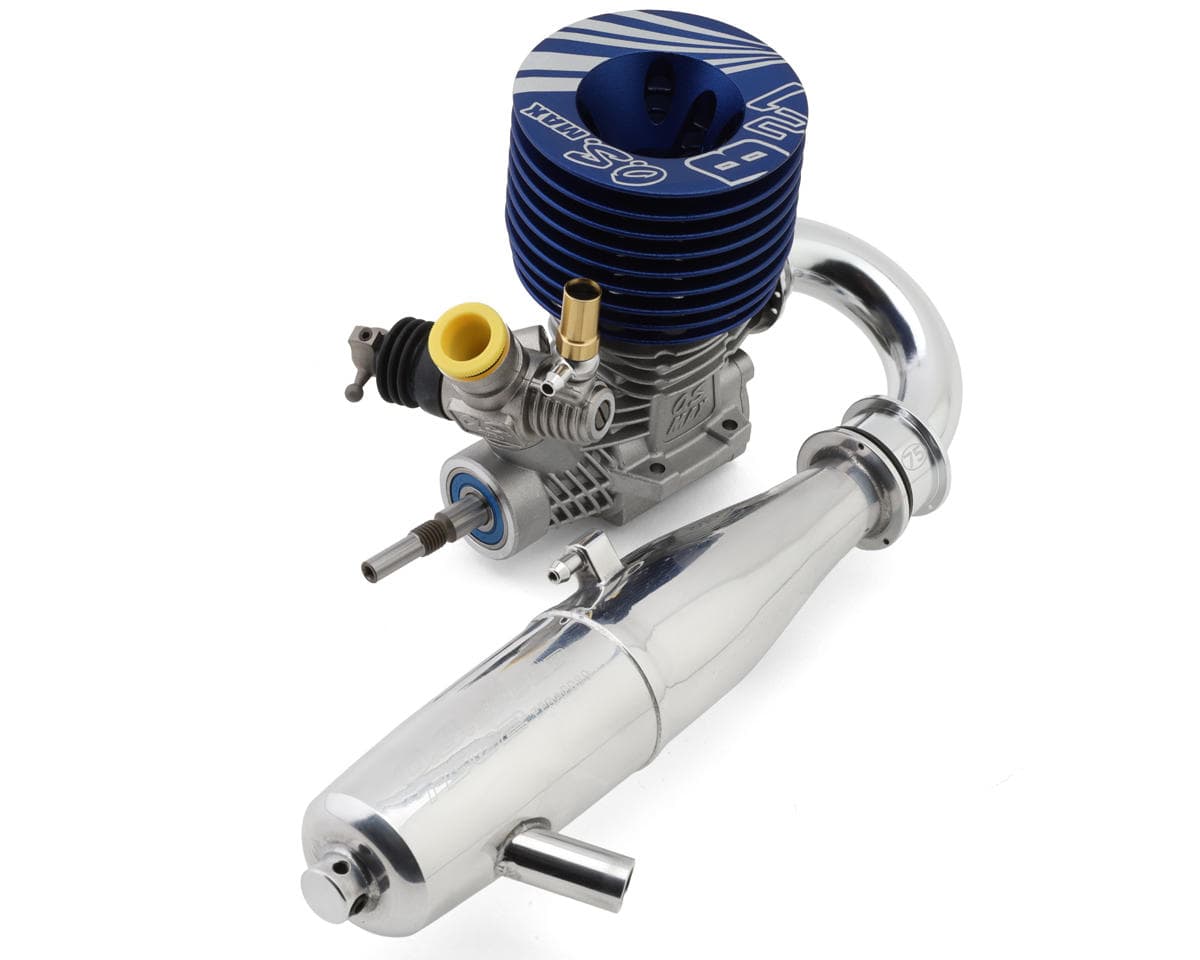 O.S. MAX-B21 Competition 3.5cc (.21) Off-Road Nitro Engine Combo w/EFRA2089 T-2090 Tuned Pipe