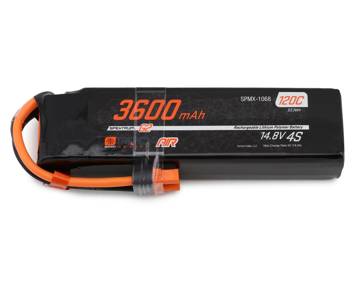 Spektrum RC 4S Smart G2 Pro Air LiPo 120C Battery Pack (14.8V/3600mAh) w/IC3 Connector