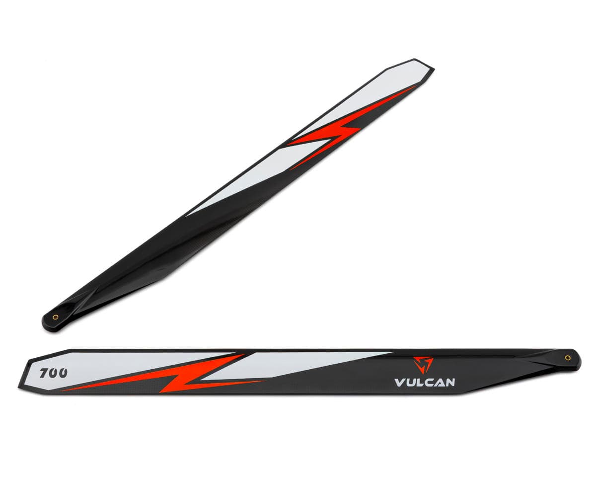 Vulcan Rotors 700mm Carbon Fiber Main Blade Combo Set (Red) w/105mm Tail Blades