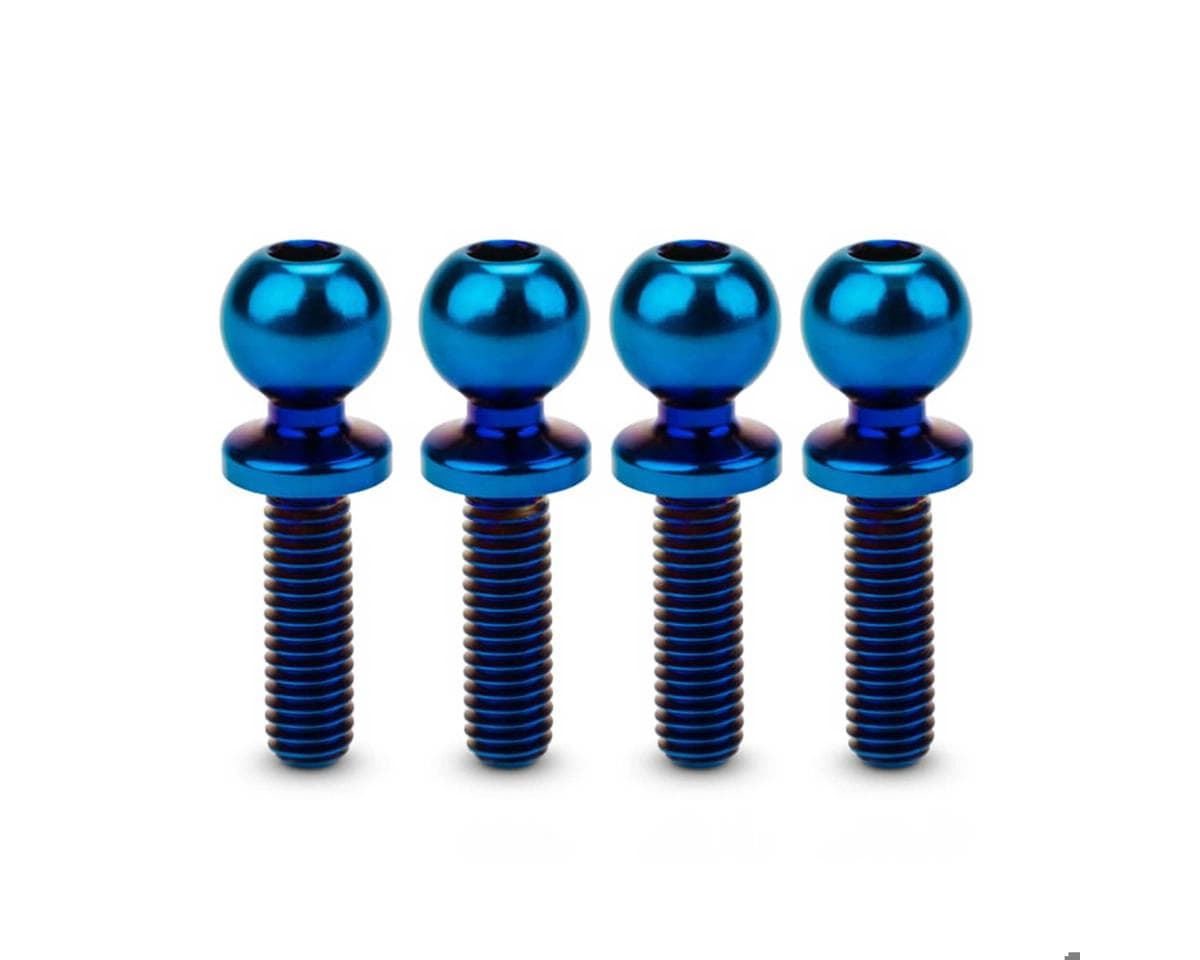 JConcepts 5.5mm Revolved Titanium Ball Studs (Blue) (4) (10mm)