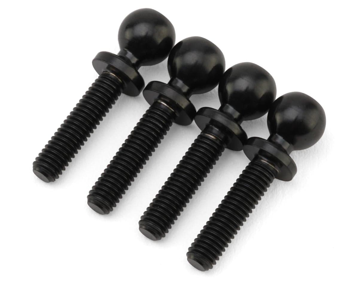 JConcepts 5.5mm Revolved Titanium Ball Studs (Black) (4) (12mm)