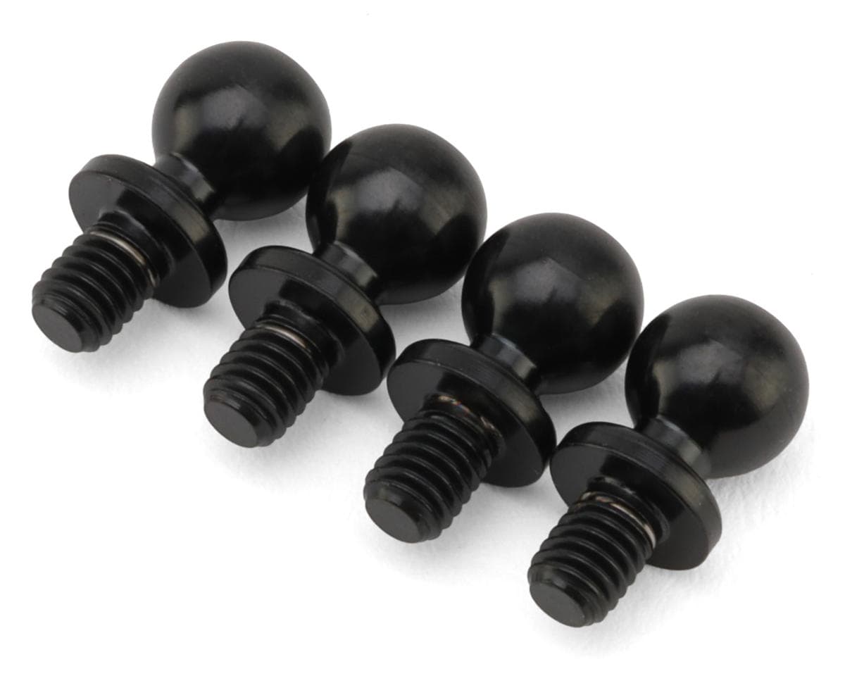 JConcepts 5.5mm Revolved Titanium Ball Studs (Black) (4) (4mm)
