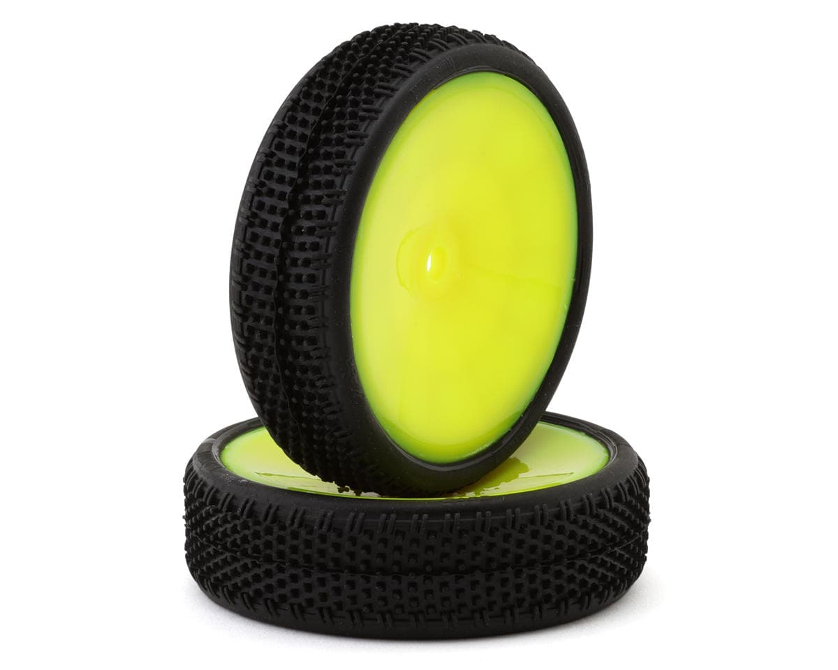 Pro-Motion Viper 2.2" 2WD Front LP Carpet 1/10 Pre-Mounted Buggy Tires (Yellow) (C5 - Super Soft) (2) w/12mm Hex
