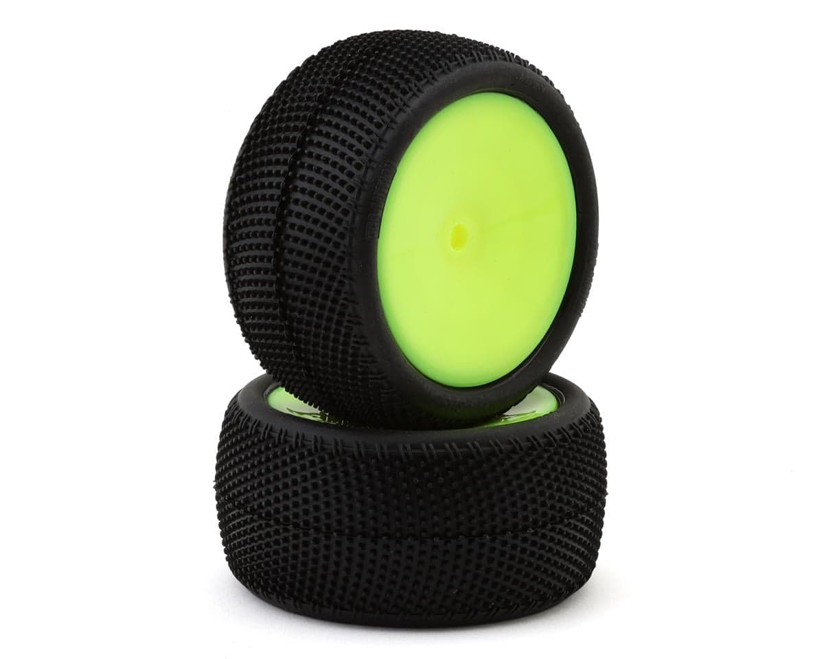 Pro-Motion Viper 2.2" Rear LP Carpet 1/10 Pre-Mount Buggy Tire (Yellow) (2) (C4 Red/Soft)