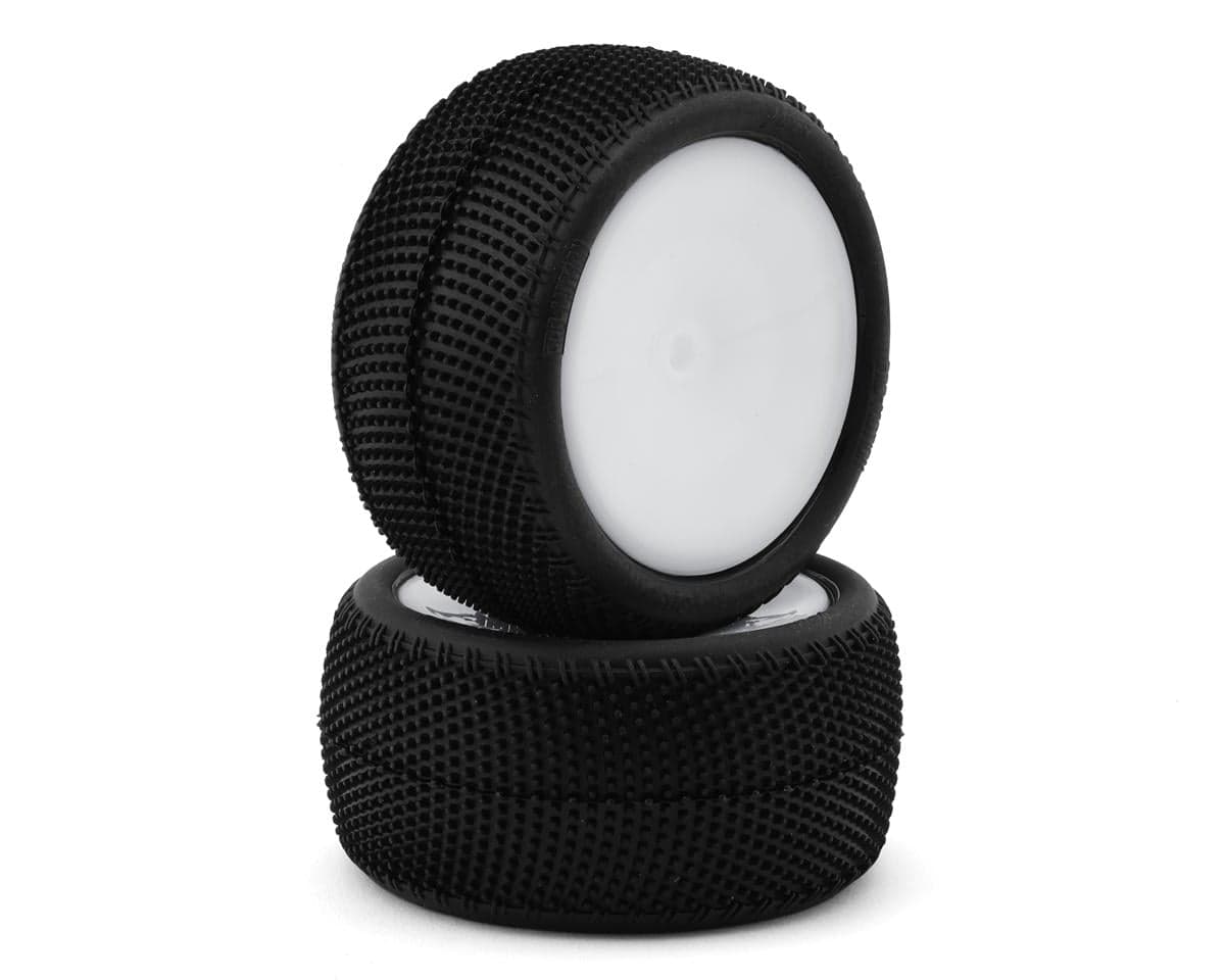 Pro-Motion Viper 2.2" Rear LP Carpet 1/10 Pre-Mount Buggy Tire (White) (2) (C4 Red/Soft)