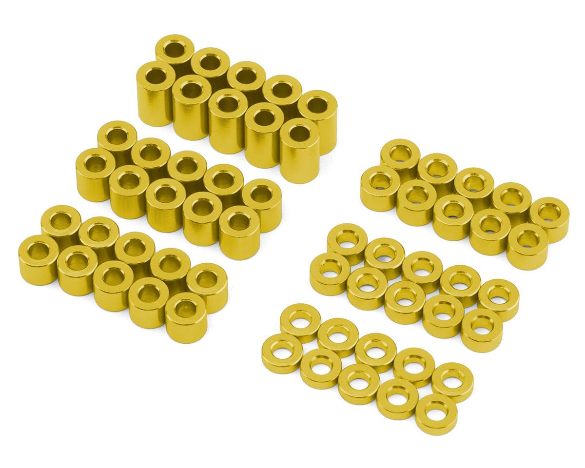 Team KNK 3mm Aluminum Spacers Variety Pack (Gold) (60)