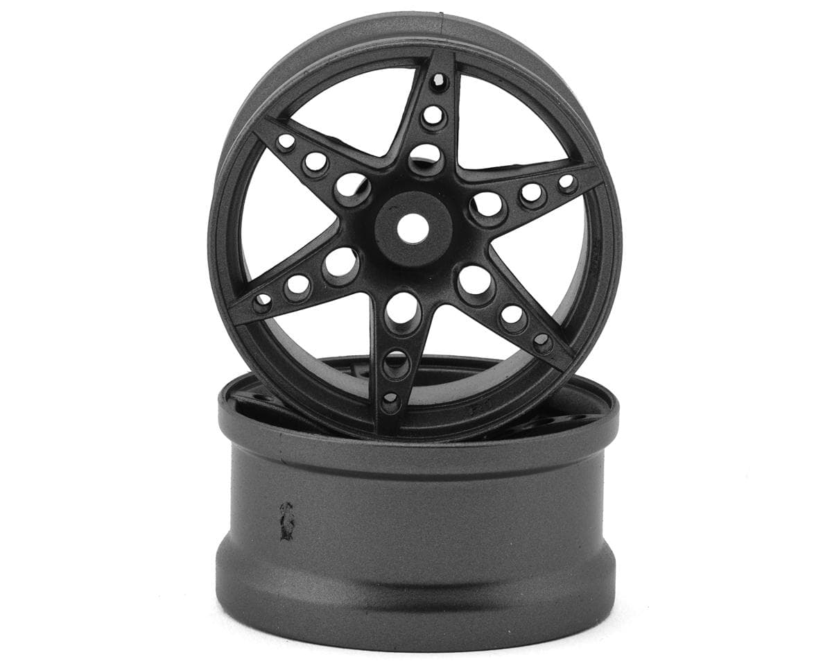 Sideways RC SRC R1 Multi-Spoke Nylon Drift Wheels (Grey) (2) (6mm Offset) w/12mm Hex