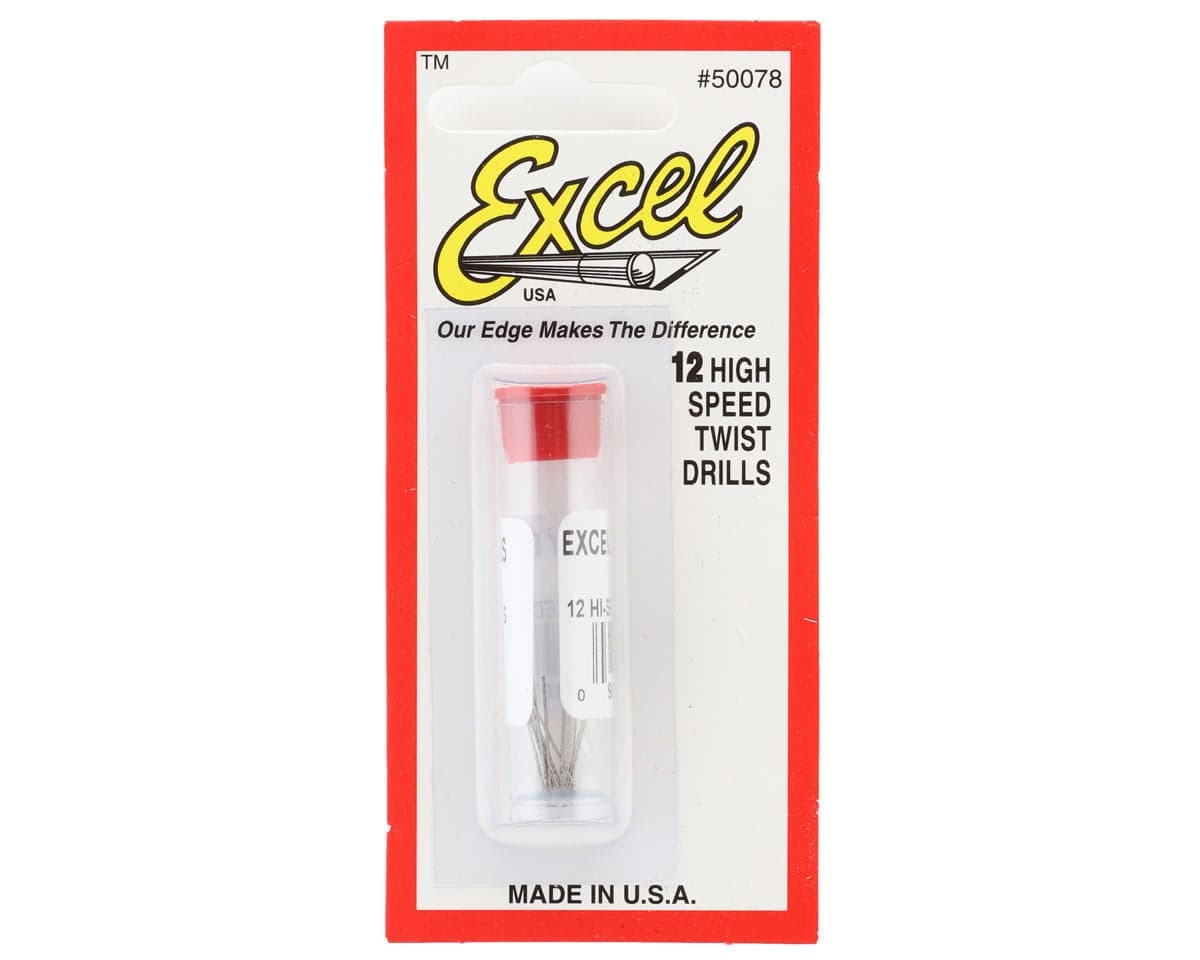 Excel High-Speed Twist Drill Bit Set (12) (#78)