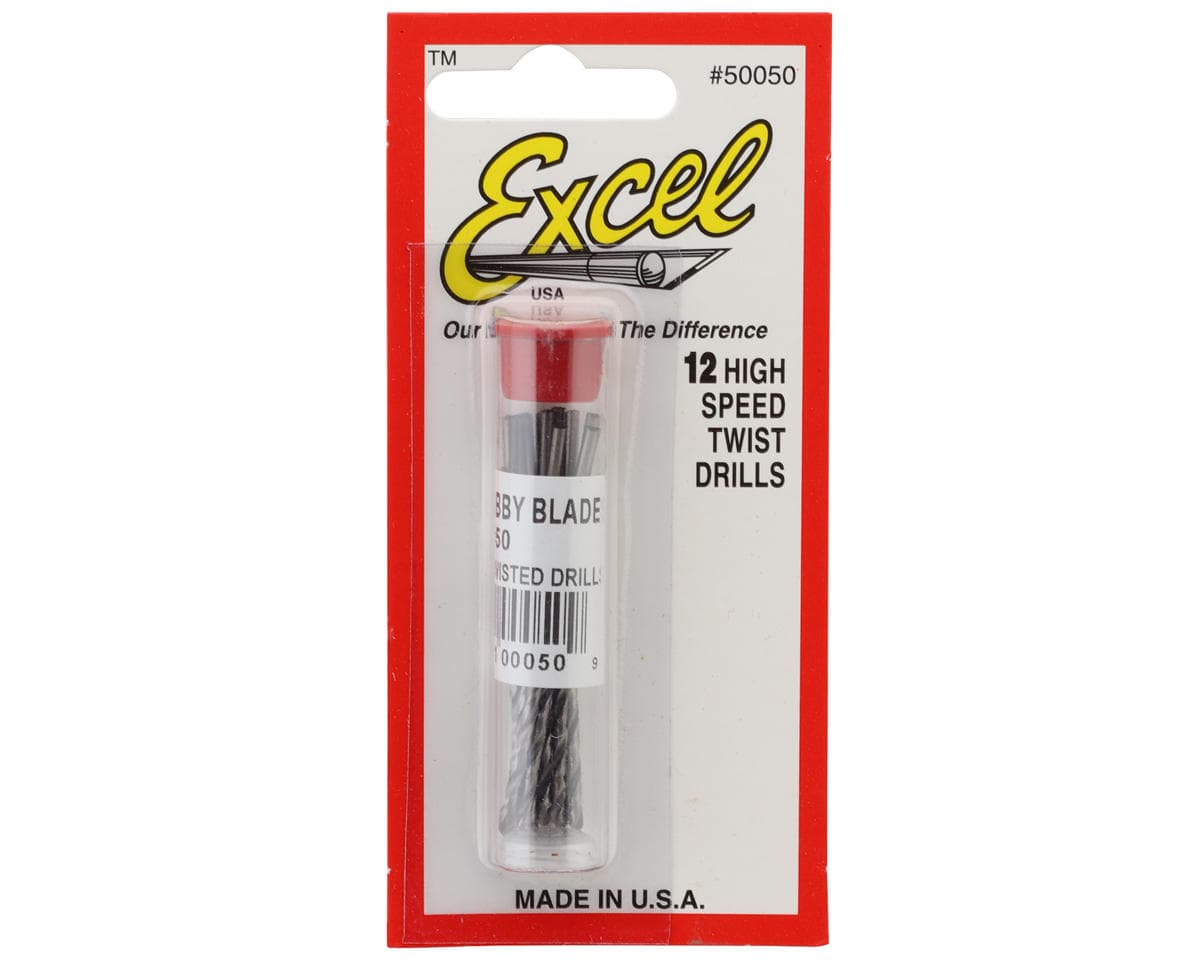 Excel High-Speed Twist Drill Bit Set (12) (#50)