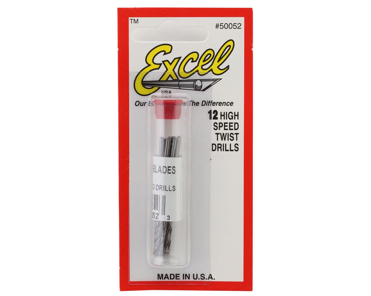 Excel High-Speed Twist Drill Bit Set (12) (#52)
