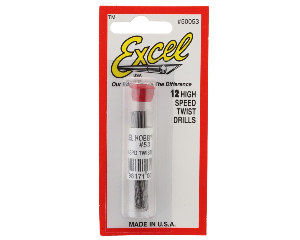 Excel High-Speed Twist Drill Bit Set (12) (#53)