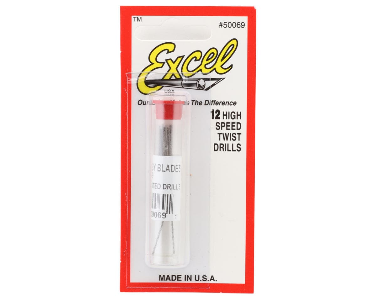 Excel High-Speed Twist Drill Bit Set (12) (#69)