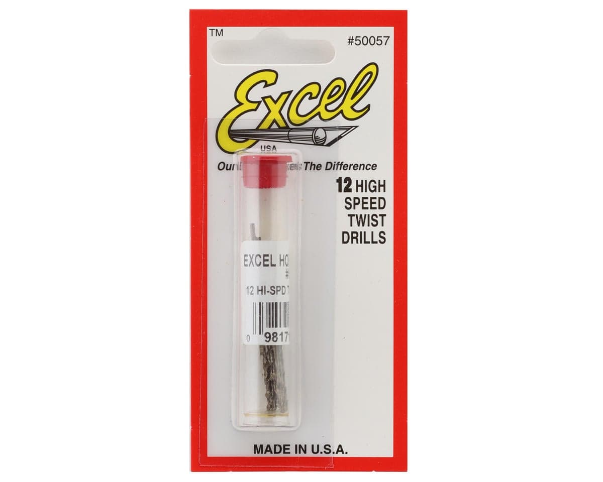 Excel High-Speed Twist Drill Bit Set (12) (#57)