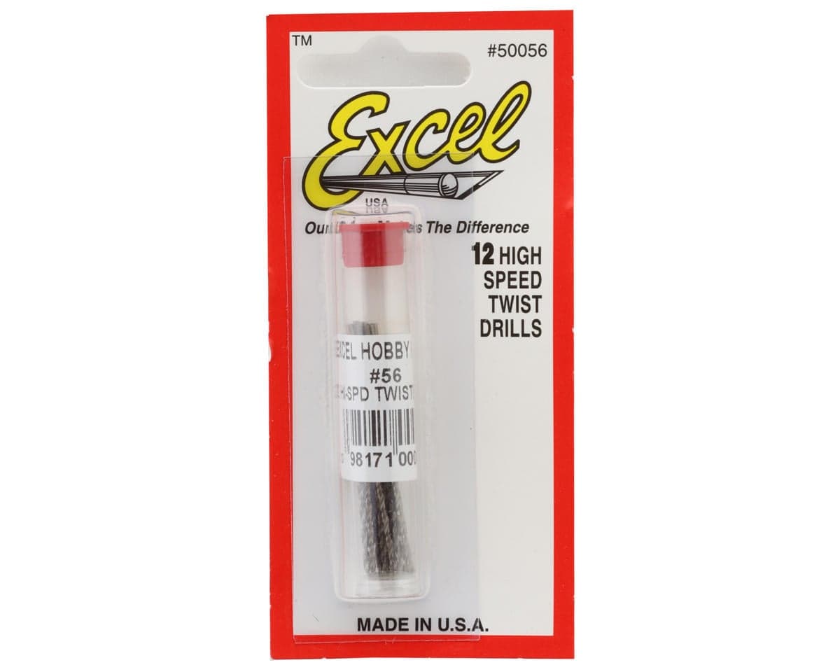 Excel High-Speed Twist Drill Bit Set (12) (#56)