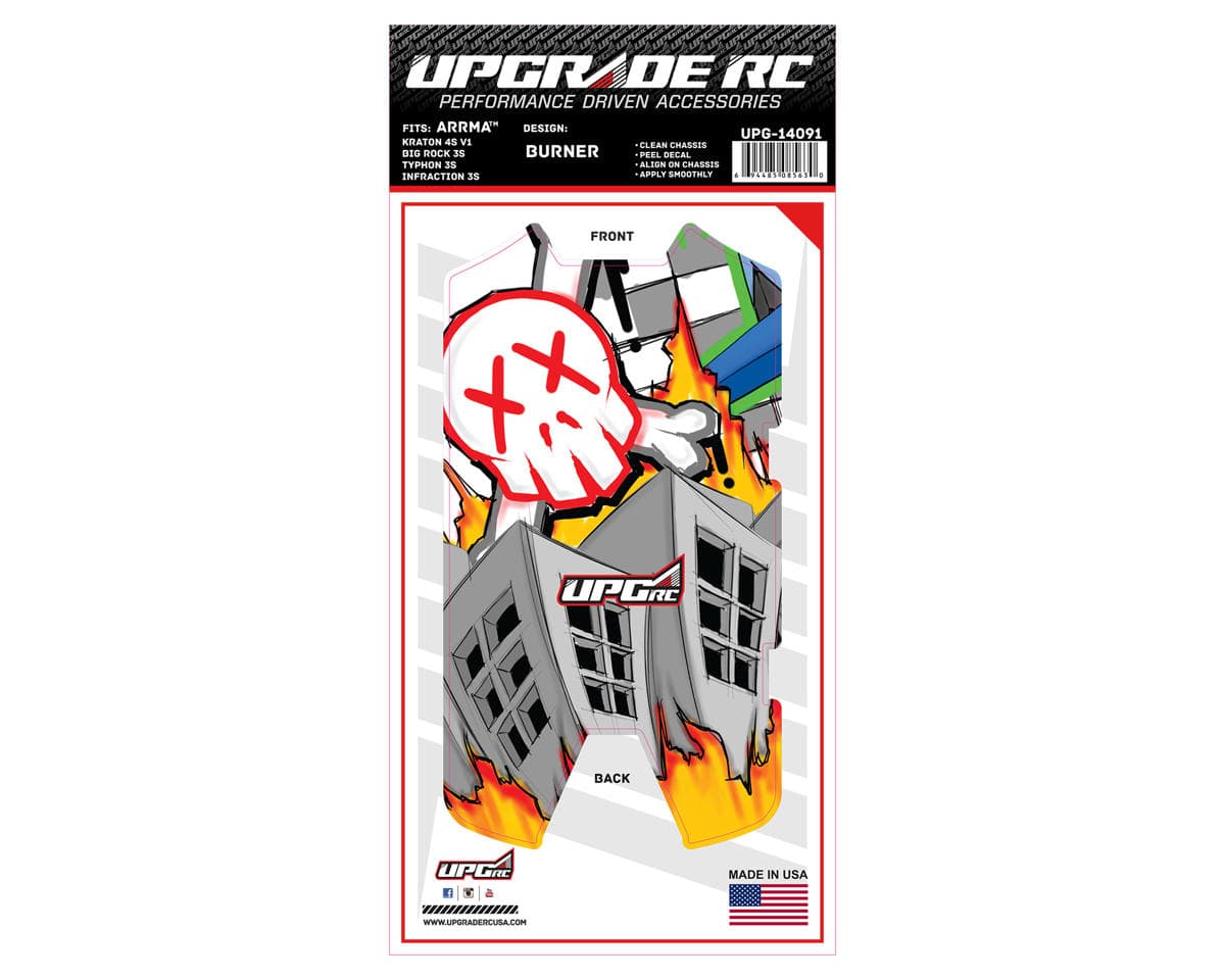UpGrade RC Chassis Protector for Arrma® 3S (Burner) (1) (Big Rock 3S/Typhon 3S/Infraction 3S)