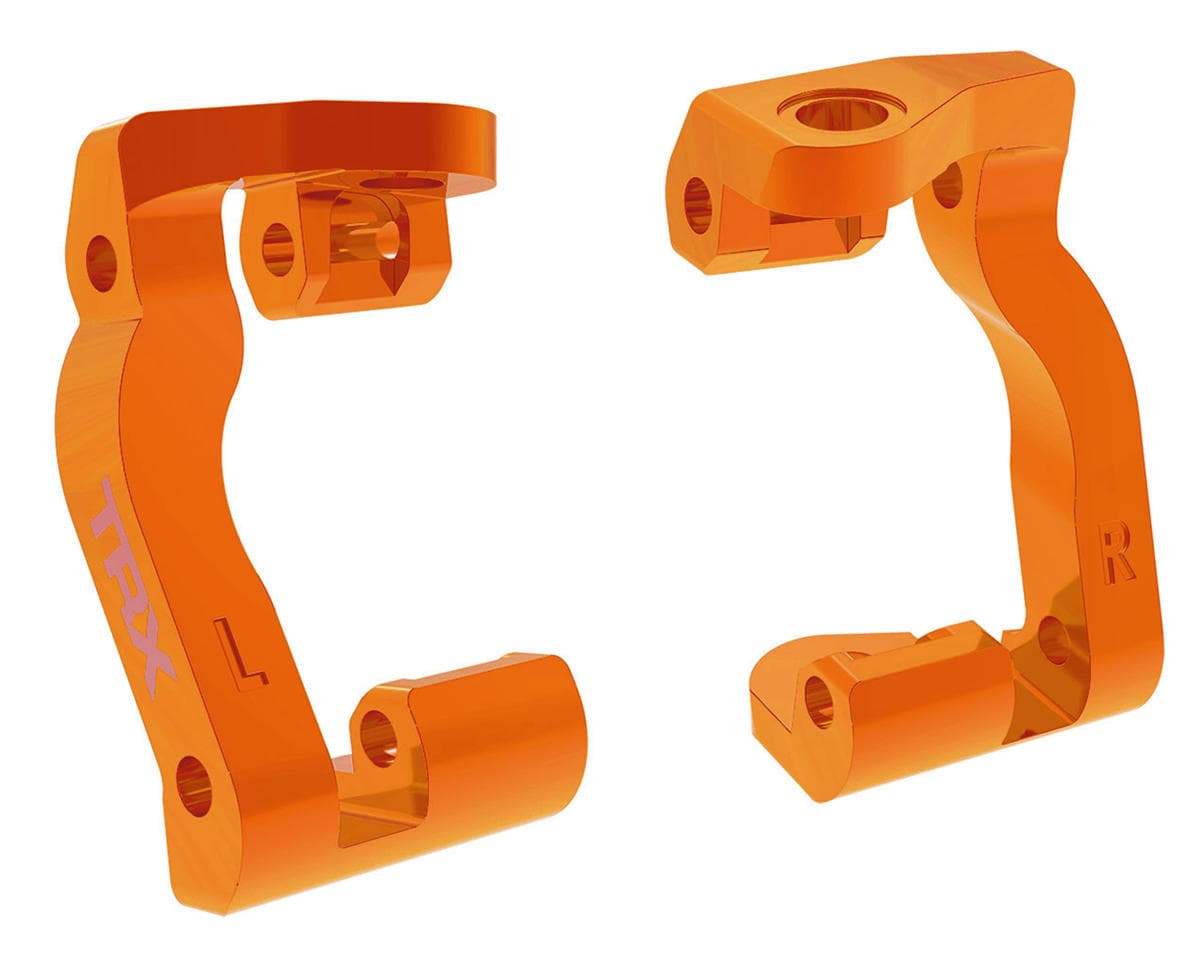 Traxxas Mini Maxx® Aluminum Caster Blocks (Orange) (2)