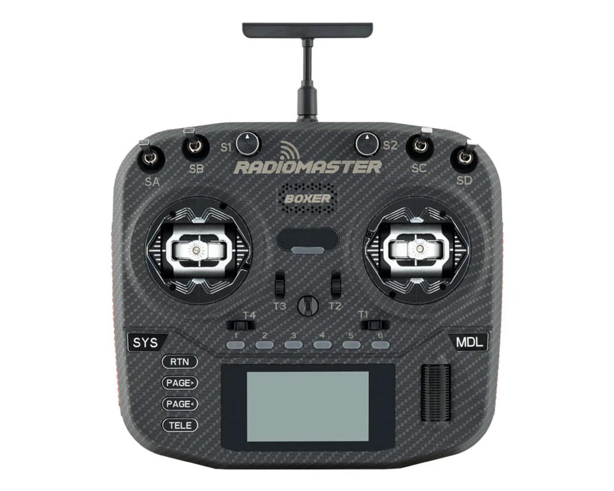 RadioMaster Boxer Max 2.4GHz 16-Channel Radio System w/AG01 Gimbal (ELRS) (Black)
