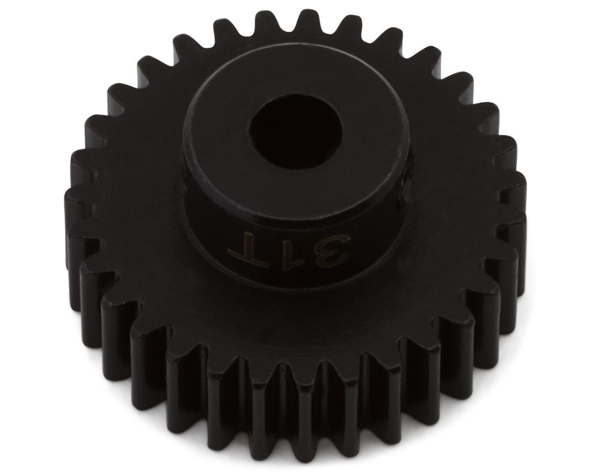 Hot Racing Mod 0.5 Hard Blackened Steel Pinion Gear (3.17mm Bore) (31T)