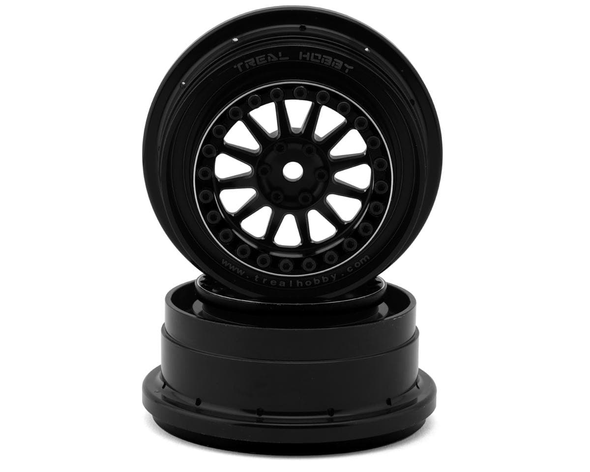 Treal Hobby Type B Aluminum Beadlock Wheels for Traxxas® UDR® (Black/Black) (2) w/17mm Hex