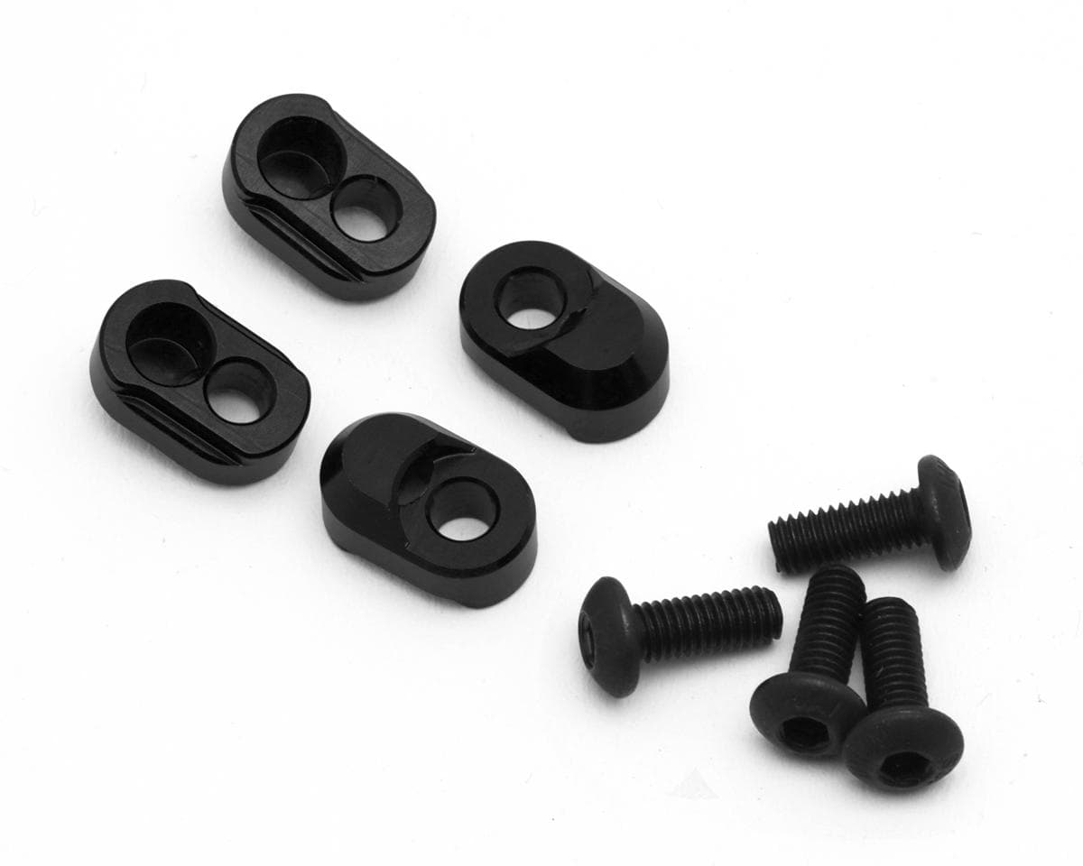 Treal Hobby 7075 Aluminum Rear Hinge Pin Retainers for Traxxas® X-Maxx/XRT® (Black) (4)