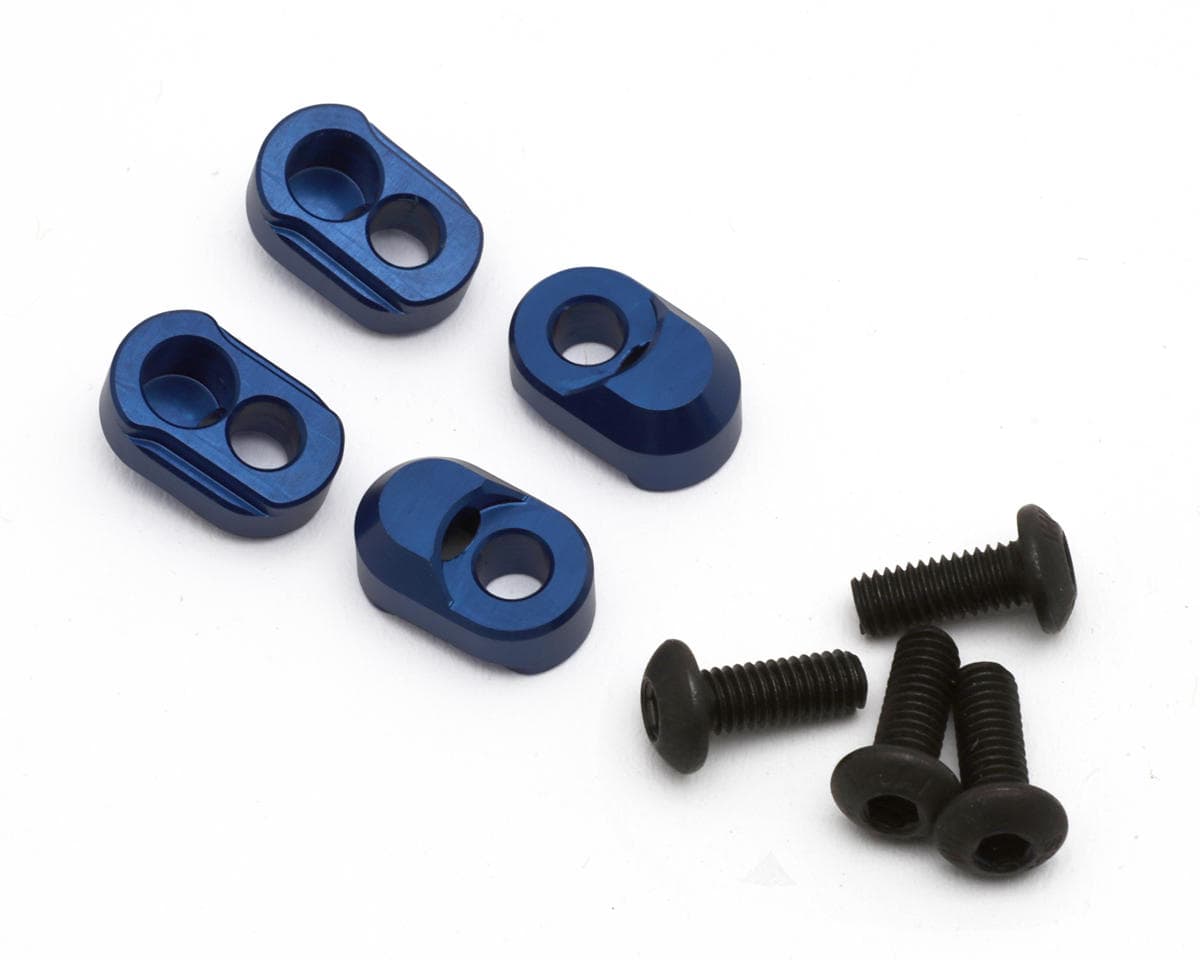 Treal Hobby 7075 Aluminum Rear Hinge Pin Retainers for Traxxas® X-Maxx/XRT® (Blue) (4)