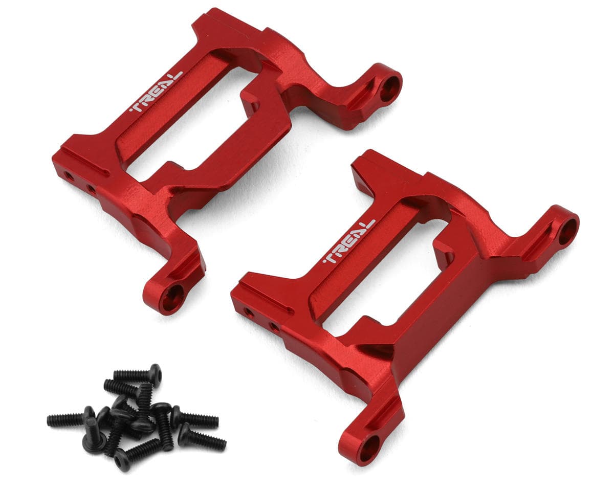 Treal Hobby 7075 Aluminum Bumper Mounts for Traxxas® TRX-4M® High Trail™ (Red) (2) (Front/Rear)