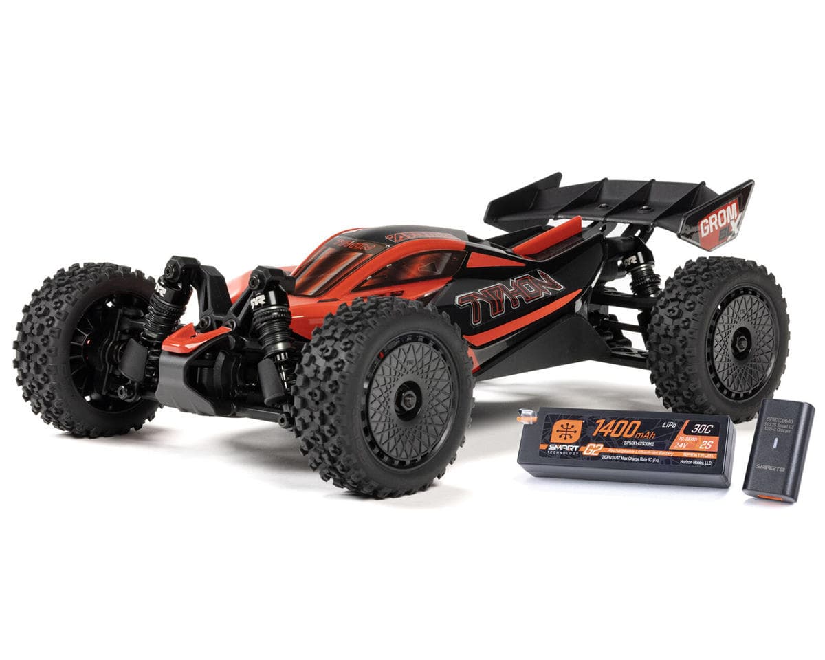 Arrma Typhon Grom 223S BLX 1/14 Brushless RTR 4WD Buggy (Red) w/SLT2 2.4GHz Radio, DSC, Battery & Charger