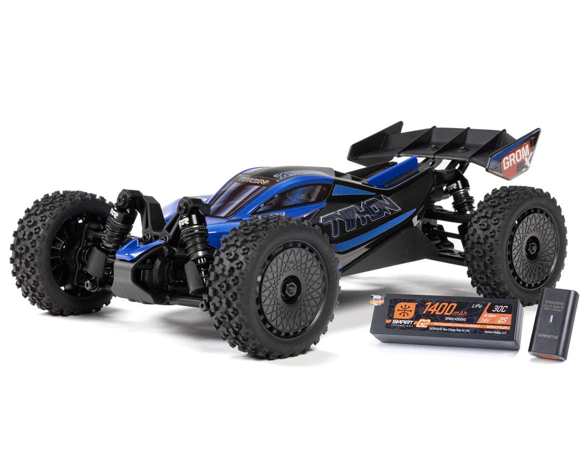 Arrma Typhon Grom 223S BLX 1/14 Brushless RTR 4WD Buggy (Blue) w/SLT2 2.4GHz Radio, DSC, Battery & Charger