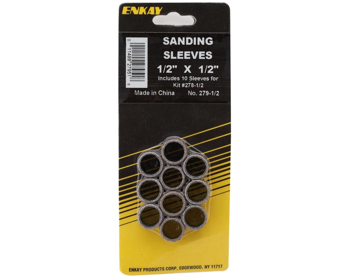 Enkay 1/2" Sanding Sleeves (#120 Grit) (10)